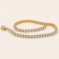 3,38 karat diamantarmbånd - 14 kt. gulguld